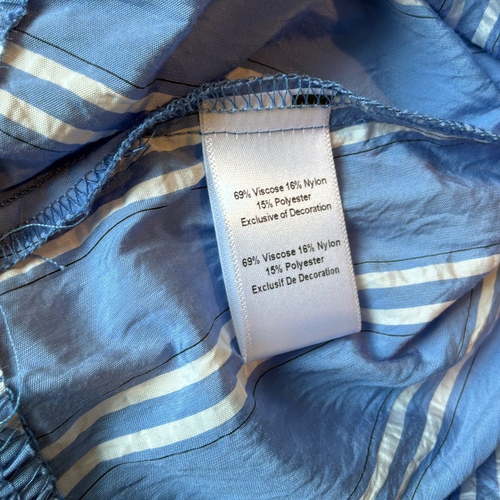 New Cinq a Sept Top Samantha Two Piece Blue Stripe Set Size Medium - Picture 6 of 12